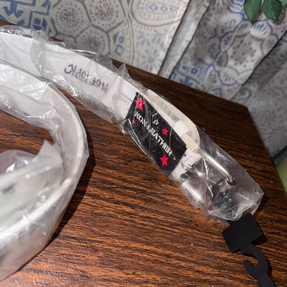 Hot Topic Belt Size 36 Black White Punk Emo Mall Goth Deadstock NWT Y2K